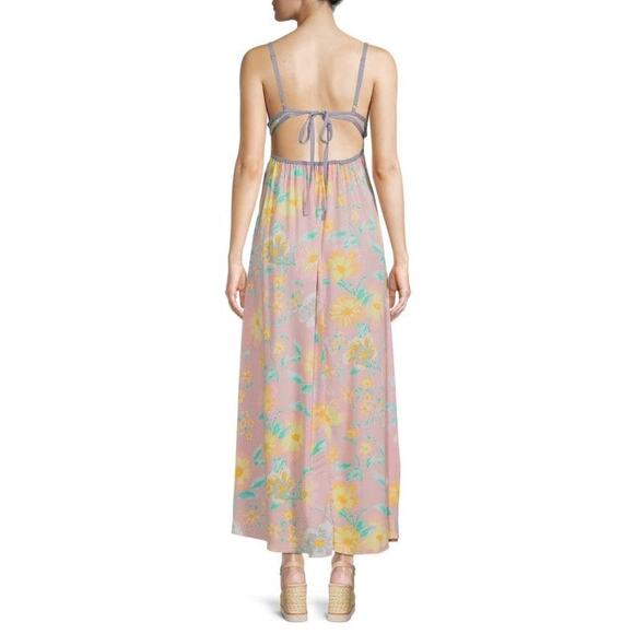 New Free People Wisteria Maxi Dress Light Combo Size Large - Picture 4 of 11